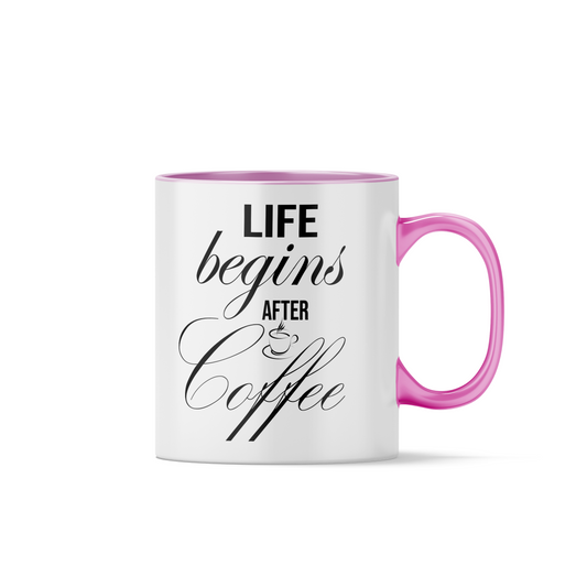 Life begins after coffee Mug, Coffee lovers mug